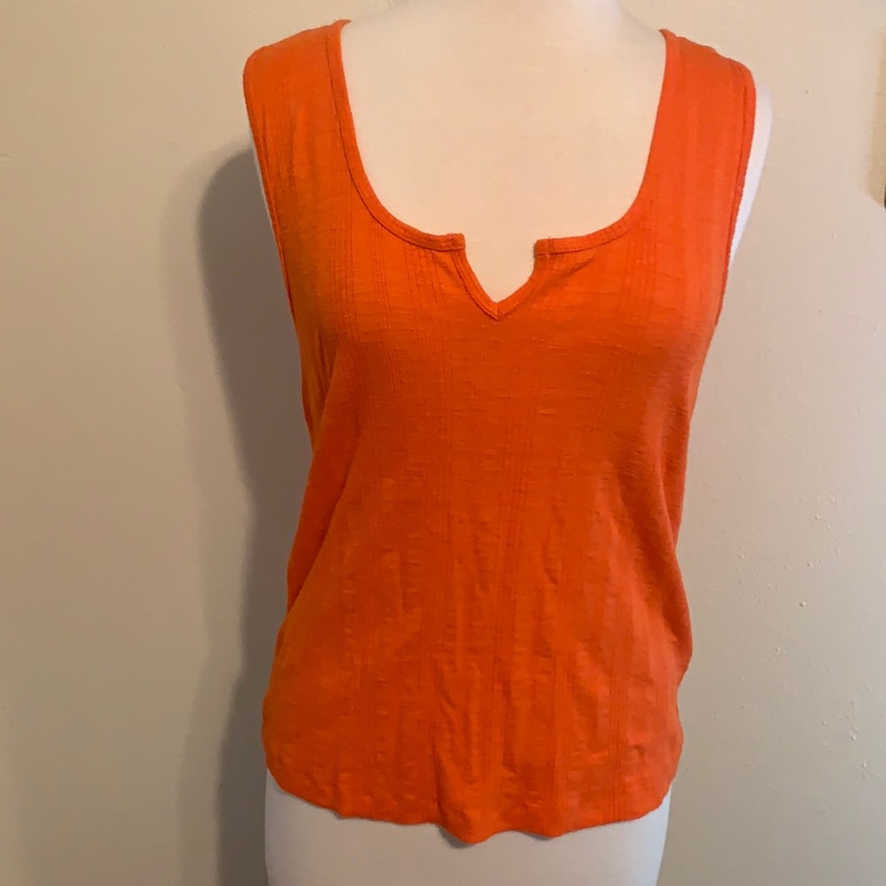 Anthropologie orange ribbed tank